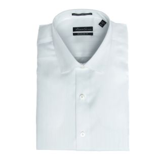 Kenneth Cole Mens Striped Dress Shirt in White