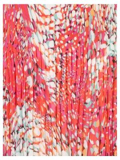 Chesca Plus Size Bubble Print Crush Pleat Dress Pink