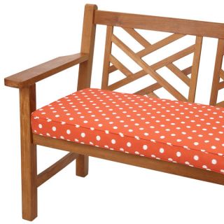 Orange Dots 60 inch Indoor/ Outdoor Corded Bench Cushion  
