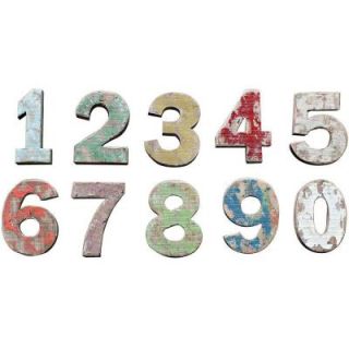 Home Decorators Collection 8 in. H x 10 in. W Colorful Wooden Numbers (Set of 10) 8271200730