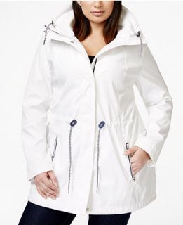 Jessica Simpson Plus Size Contrast Hooded Anorak Jacket   Coats