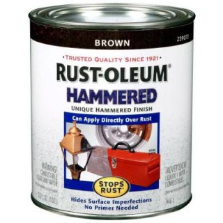 Rust Oleum Stops Rust 1 qt. Hammered Brown Rust Preventive Paint 239073