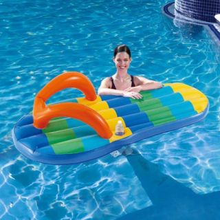 Blue Wave Beach Striped Flip Flop 71 Inflatable Pool Float