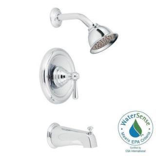 MOEN Kingsley Posi Temp 1 Handle Tub and Shower with Moenflo XL Eco Performance Showerhead in Chrome (Valve Not Included) T2113EP