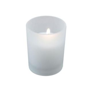 Lumabase 72 Count 10 Hour Votive Candles with 12 Frosted Glass Holders 30984