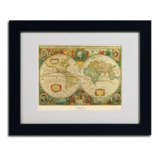 11 in. x 14 in. Old World Map Painting Matted Framed Art 75 220 B1114MF