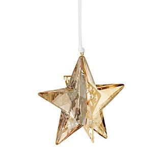 Swarovski Crystal Golden Shadow Star Ornament