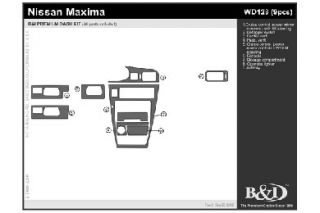 1989, 1990, 1991 Nissan Maxima Wood Dash Kits   B&I WD128 DCF   B&I Dash Kits