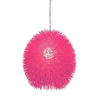 Varaluz Urchin 1 Light Hot Pink Pendant 169P01PI