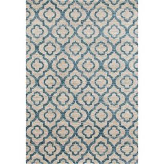 World Rug Gallery Moroccan Trellis Pattern High Quality Soft Blue 3 ft. 3 in. x 5 ft. Area Rug 810 Blue 3'3" x 5'