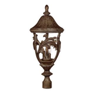Acclaim Lighting Boca Raton Collection Post Mount 3 Light Outdoor Black Coral Light Fixture DISCONTINUED 1127BC