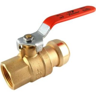 SharkBite 1/2 in. Brass Push to Connect x Female Pipe Thread Ball Valve 22182 0000LF