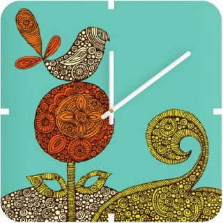 DENY Designs Valentina Ramos Bird In The Flower Clock