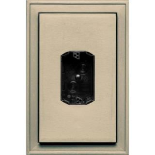 Builders Edge 8.125 in. x 12 in. #013 Light Almond Jumbo Electrical Mounting Block Centered 130110020013