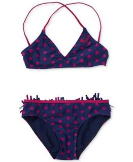 Roxy Kids Swimwear, Girls Crisscross Polka Dot 2 Piece Bathing Suit