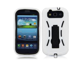 Black/White Robot Hybrid Rugged Hard Protector Case Cover Shell for Samsung Galaxy S3 III