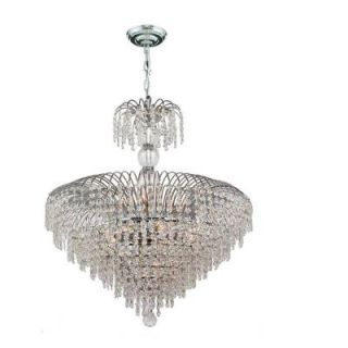 Worldwide Lighting Empire Collection 14 Light Chrome Chandelier with Clear Crystal W83031C24