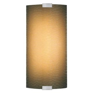 LBL Lighting PW561BAMW Omni Medium 1 Light Fluorescent Outdoor Wall Sconce with Dark Amber Bubble Glass
