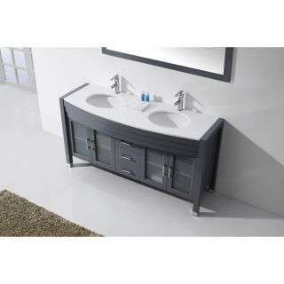 Ava 63 Double Bathroom Vanity Set with Mirror
