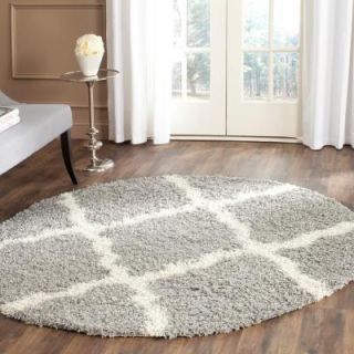 Safavieh Townsend Gray/Ivory 6 ft. x 6 ft. Round Area Rug SGDS257G 6R